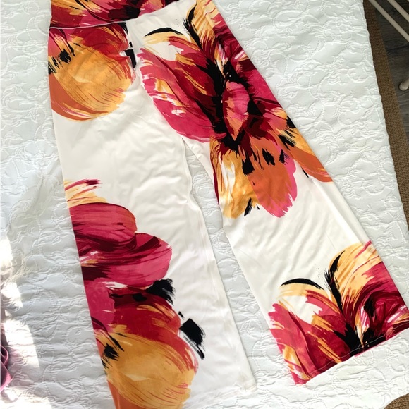 Eva Varro Palazzo Pants XS Dahlia Double Layer NWT - Picture 2 of 8